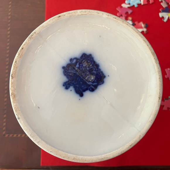 Vintage Reproduction Flow Blue Pitcher - Picture 7 of 7